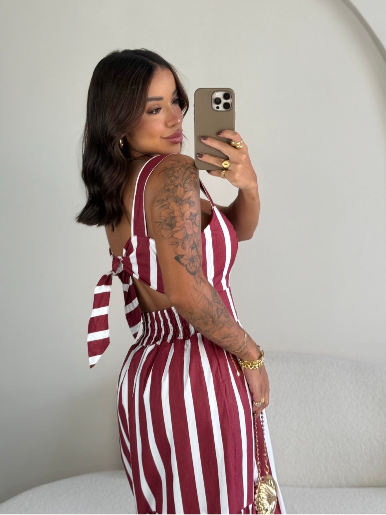Tricoline Long Dress