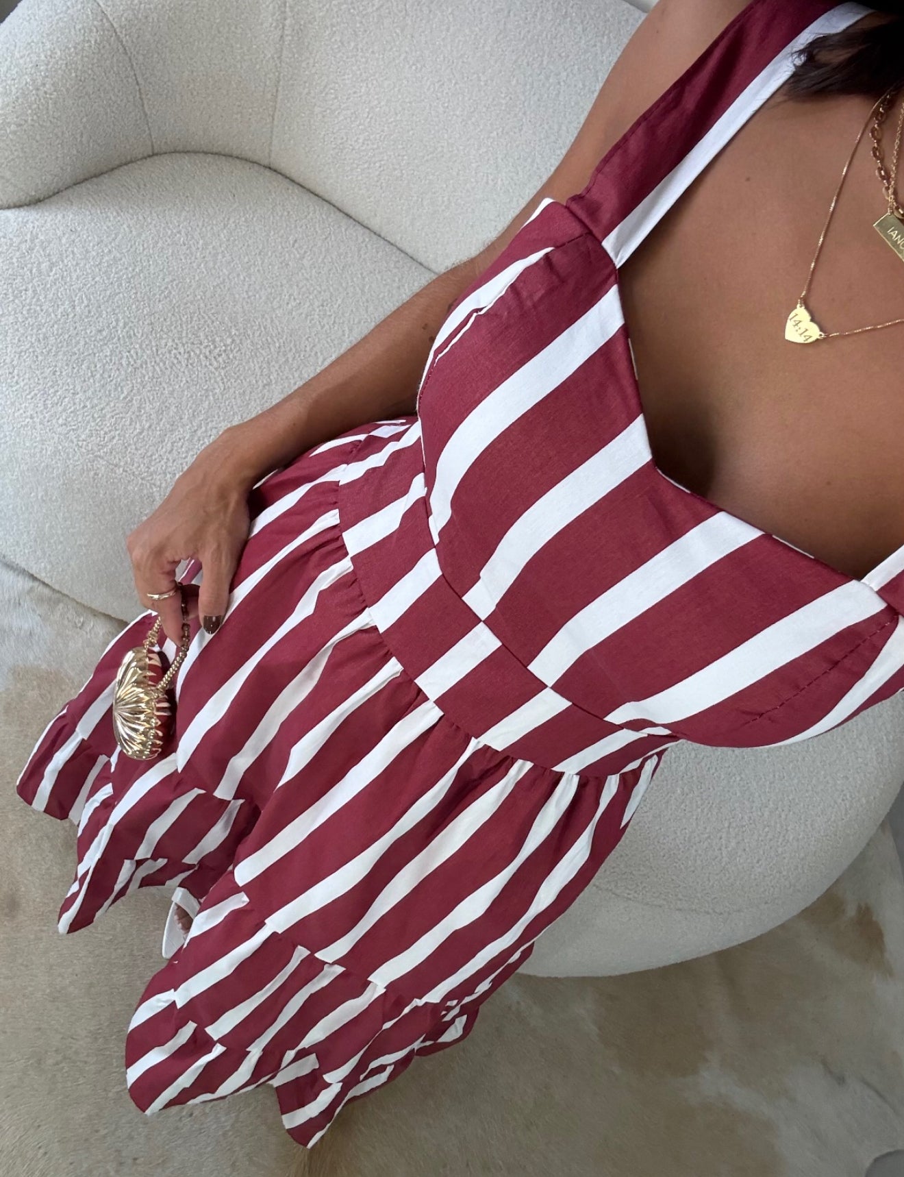 Tricoline Long Dress