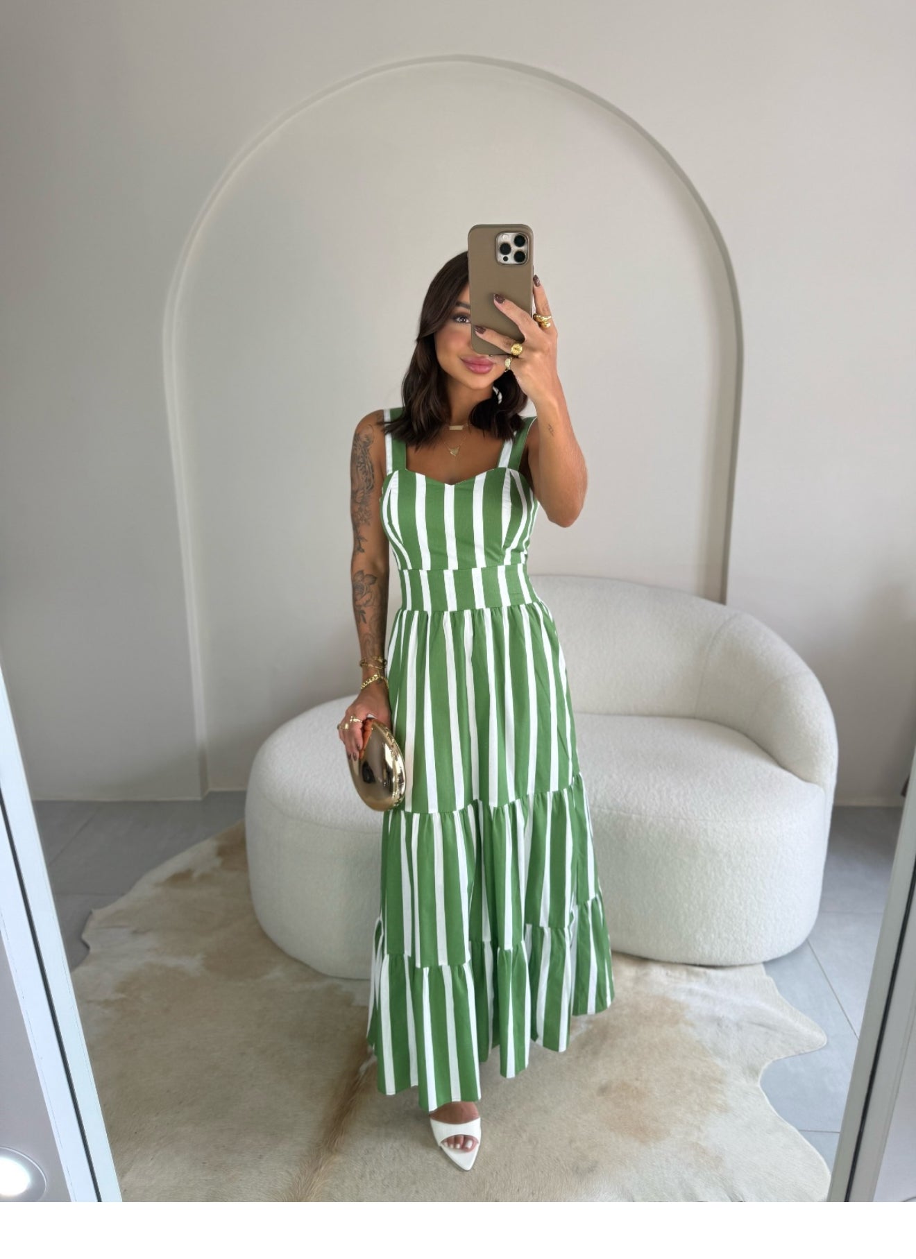Tricoline Long Dress