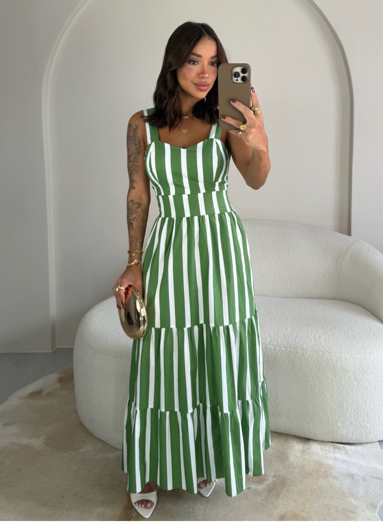 Tricoline Long Dress