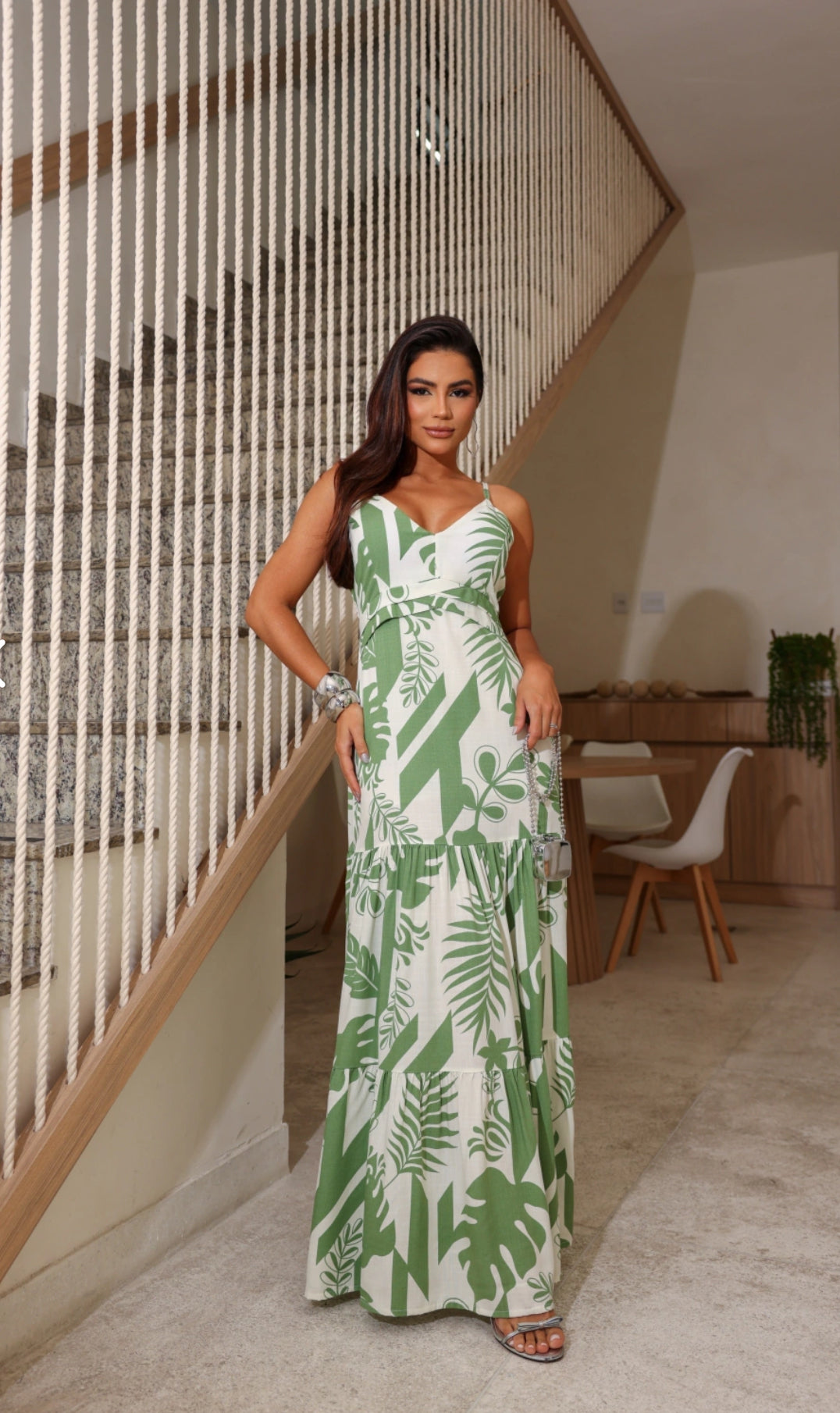 Viscolinho Dress (Green)