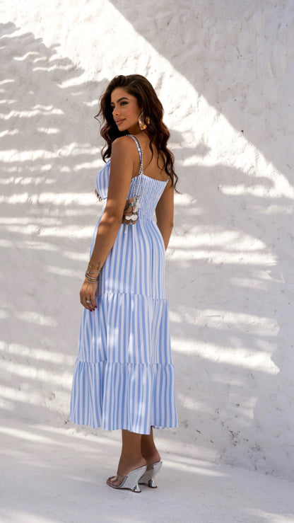 BRAZILIAN  DUNA STRIPED DRESS