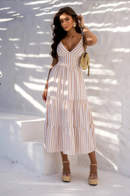 BRAZILIAN  DUNA STRIPED DRESS