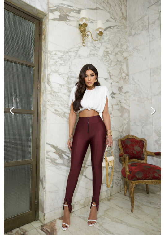 Legging brasileño sin costuras Marsala