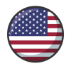 A round flag of USA